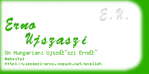 erno ujszaszi business card